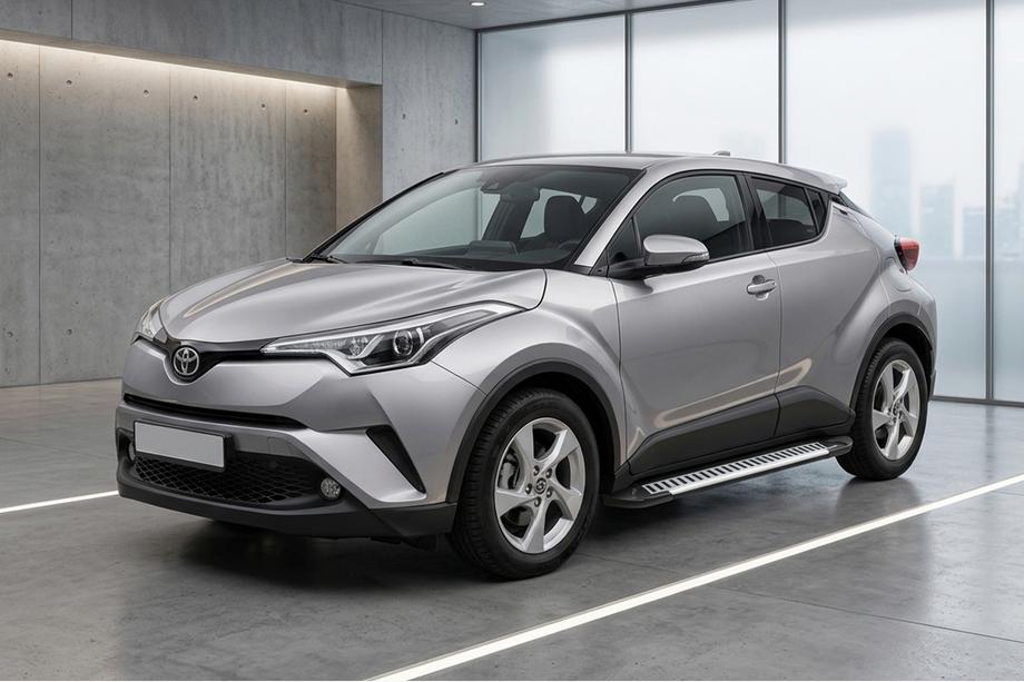 Toyota C-HR 2016-2023 гг. Боковые пороги Line (2 шт., алюминий) Image
