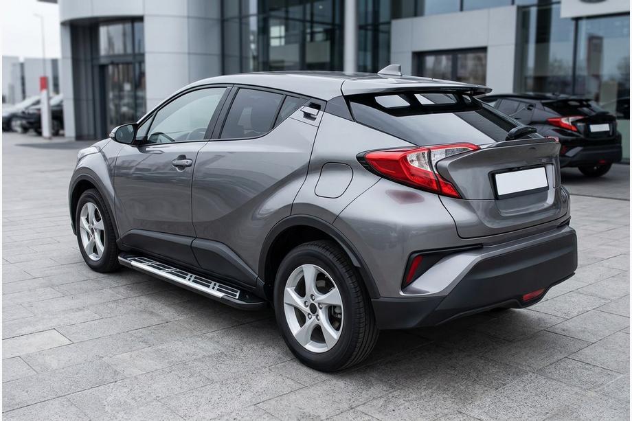 Toyota C-HR 2016-2023 гг. Боковые Подножки Sunrise (2 шт., алюминий) Image