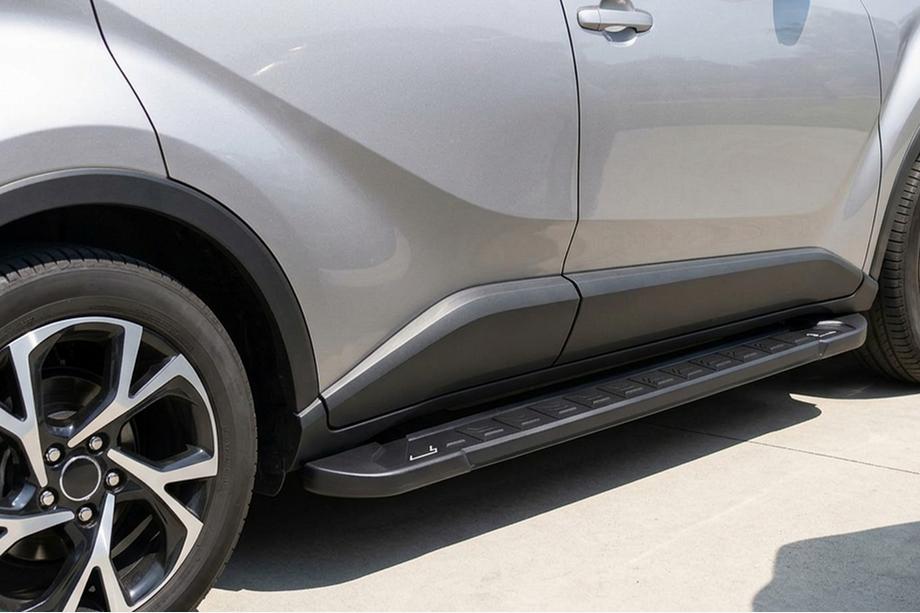 Toyota C-HR 2016-2023 гг. Боковые Подножки RedLine Black (2 шт, Алюминий) Image