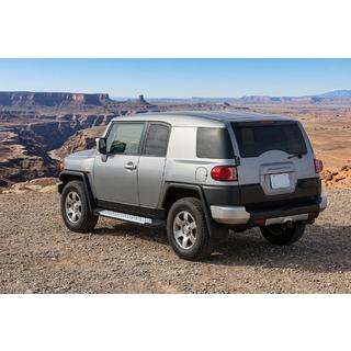 Боковые Подножки Allmond Grey (2 шт., Алюминий) Toyota FJ Cruiser 2006-2022 гг. фото 1