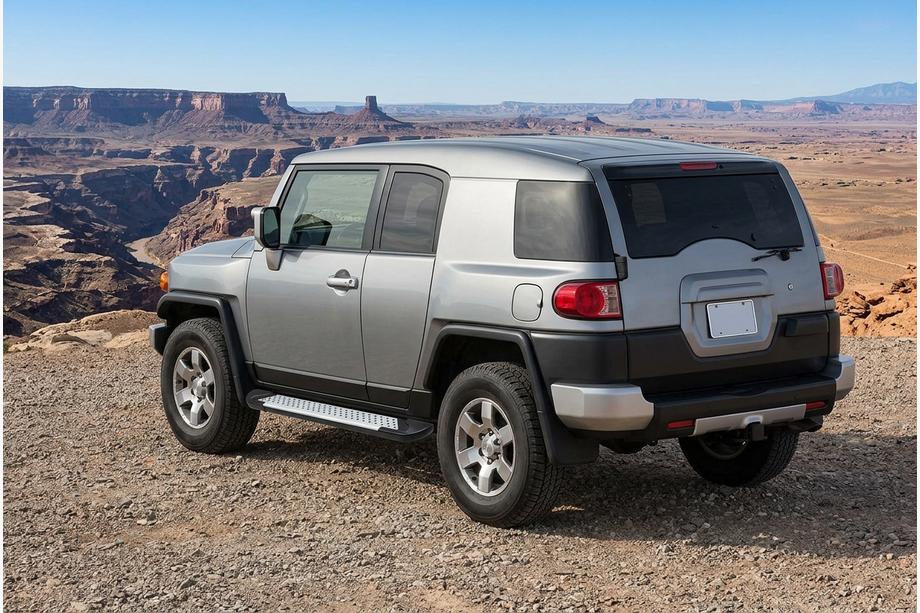 Toyota FJ Cruiser 2006-2022 гг. Боковые Подножки Allmond Grey (2 шт., Алюминий) Фото 1