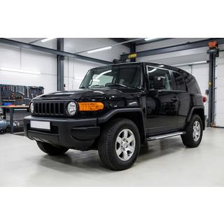 Боковые пороги Line (2 шт., алюминий) Toyota FJ Cruiser 2006-2022 гг. фото 1