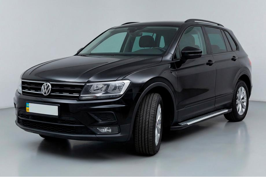 Volkswagen Tiguan 2016-2023 гг. Боковые Подножки Line (2 шт., Алюминий) Image