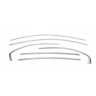 Верхние молдинги окон нержавейка (6 шт) Chevrolet Captiva 2006-2019 гг. фото 2