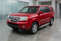 Honda Pilot 2008-2015 гг. Боковые Подножки Maydos V2 (2 шт., Алюминий и Нержавейка) фото 1