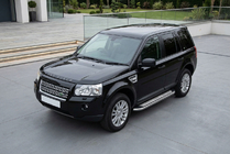 Land Rover Freelander II 2006–2014 гг. Боковые Подножки Maydos V2 (2 шт., Алюминий и Нержавейка) фото 1