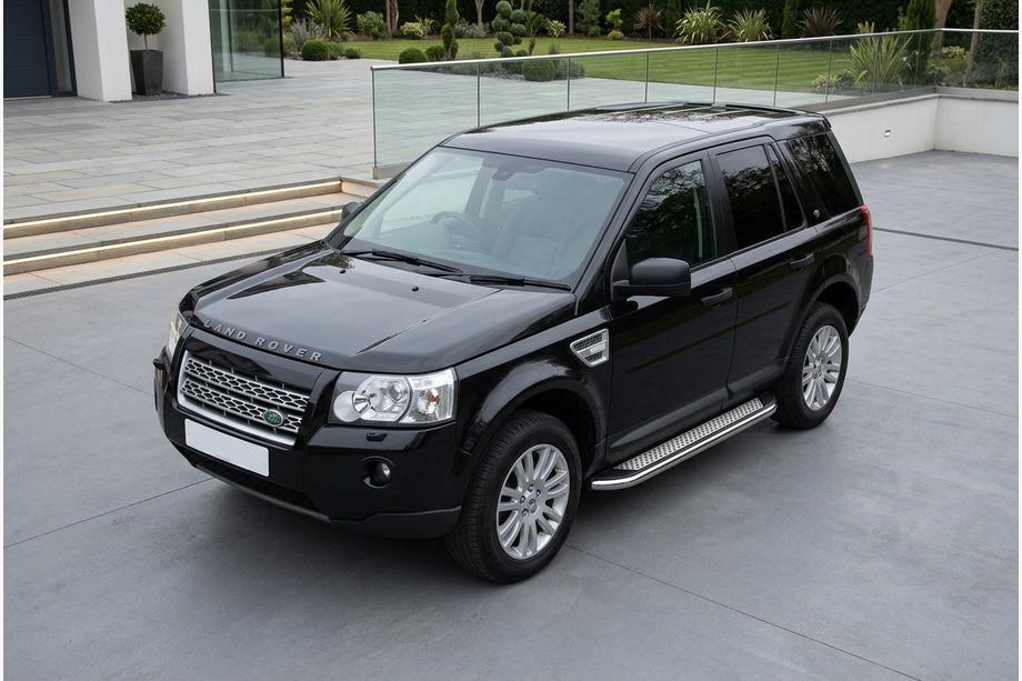 Land Rover Freelander II 2006–2014 гг. Боковые Подножки Maydos V2 (2 шт., Алюминий и Нержавейка) Image