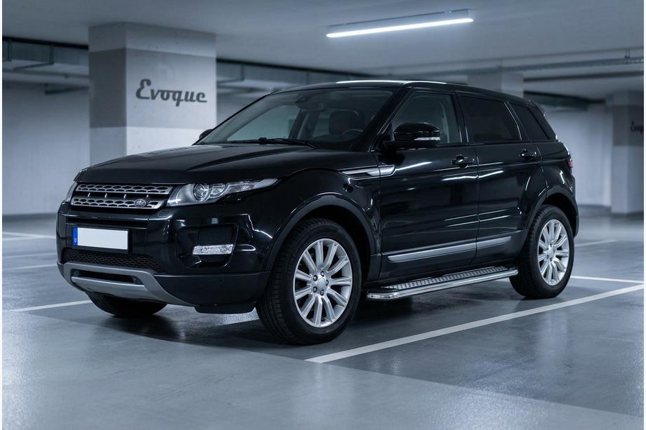Range Rover Evoque 2012-2018 гг. Боковые Подножки Maydos V2 (2 шт., Алюминий и Нержавейка) Image