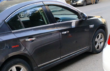 Chevrolet Cruze 2009–2015 гг. Хромированные Накладки на Дверные Молдинги (Нержавейка) фото 3