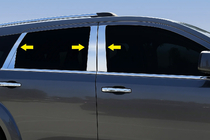 Dodge Journey 2008-2020 гг. Накладки на дверные стойки из нержавеющей стали фото 1