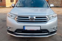 Toyota Highlander 2008-2013 гг. Передняя защита ST008 (2010-2013, нержавейка) фото 4