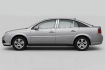 Opel Vectra C 2002-2008 гг. Хромированные Накладки на Дверные Стойки (6 шт, Нержавейка) фото 3