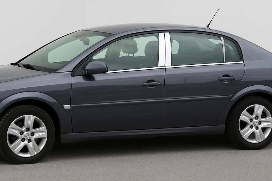 Opel Vectra C 2002-2008 гг. Хромированные Накладки на Дверные Стойки (6 шт, Нержавейка) Image