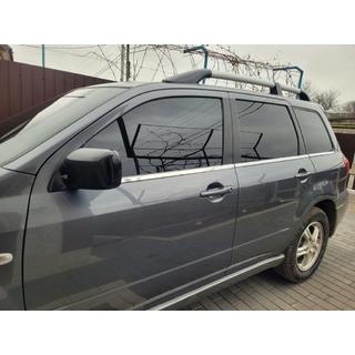 Нижние молдинги окон нержавейка (6 шт) фото 1