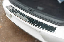 Volkswagen Golf 7/E-Golf 2012-2020 гг. Накладка на задний бампер Carmos нержавейка Универсал фото 1