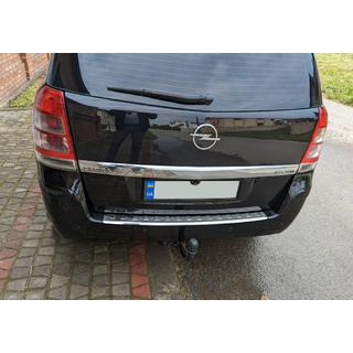 Накладка на задний бампер Carmos V1 Нержавейка Opel Zafira B 2005–2011 гг. фото 1