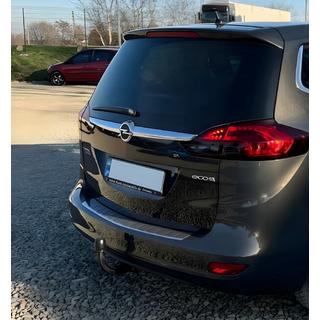 Накладка на задний бампер Carmos нержавейка Opel Zafira C Tourer 2011-2019 гг. фото 2