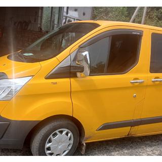 Накладки на Зеркала (2 шт., Нержавейка) Ford Custom 2013-2022 гг. фото 2