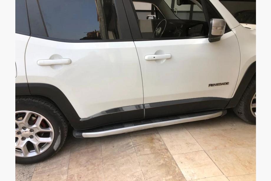Jeep Renegade 2014- гг. Молдинги дверные Черный Хром (4 шт, нерж сталь) Image