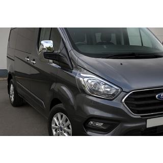 Накладки на Зеркала Серый Мат (2 шт., Пластик) Ford Custom 2013-2022 гг. фото 1