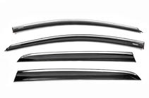 Volkswagen Golf 7/E-Golf 2012-2020 гг. Ветровики с хромированным молдингом HB (4 шт, Niken) фото 5
