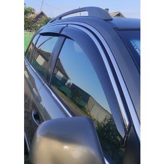 Ветровики с хромированным молдингом (4 шт, Niken) Opel Antara 2006-2017 гг. фото 2
