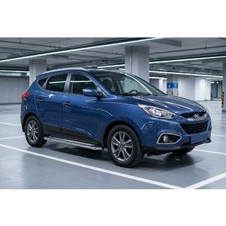 Боковые Подножки Maydos V2 (2 шт., Алюминий и Нержавейка) Hyundai IX-35 2010-2015 гг. фото 1