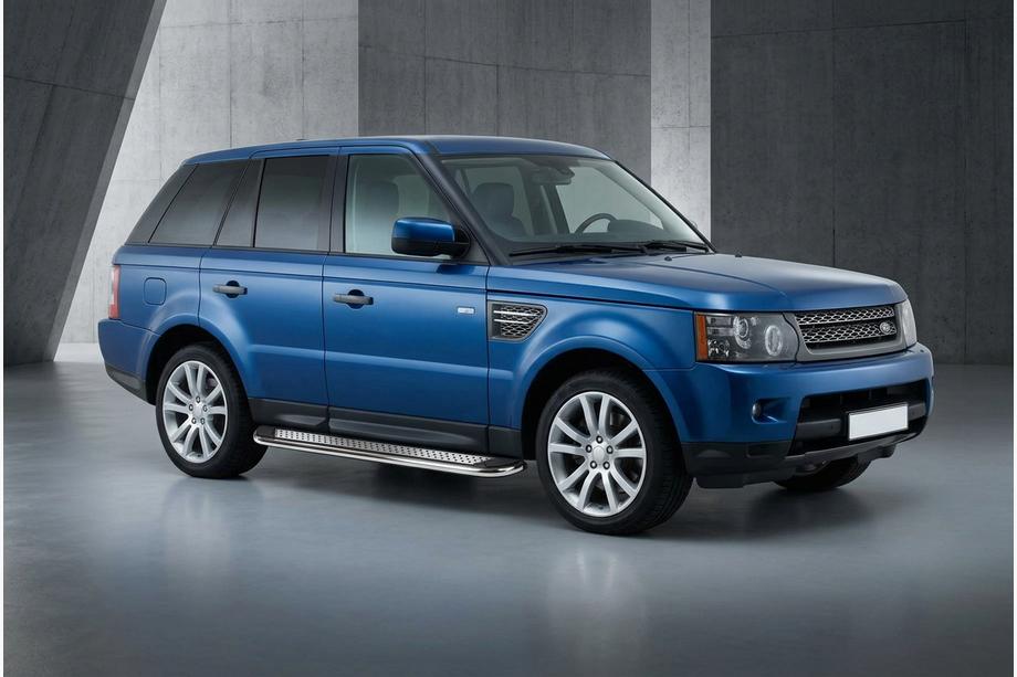 Range Rover Sport 2005-2013 гг. Боковые Подножки Maydos V2 (2 шт., Алюминий и Нержавейка) Image