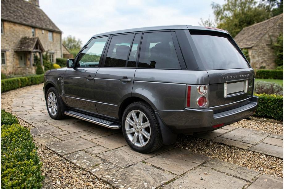 Range Rover III L322 2002-2012 гг. Боковые Подножки Maydos V2 (2 шт., Алюминий и Нержавейка) Image