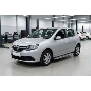 Боковые Подножки Maydos V2 (2 шт., Алюминий и Нержавейка) Renault Sandero 2013-2022 гг. фото 1