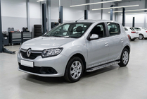 Dacia Sandero 2013-2020 гг. Боковые Подножки Maydos V2 (2 шт., Алюминий и Нержавейка) фото 1