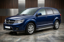 Dodge Journey 2008-2020 гг. Боковые Подножки Maydos V2 (2 шт., Алюминий и Нержавейка) фото 1