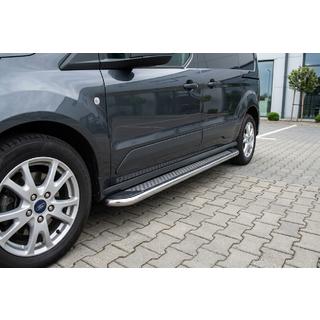 Боковые Подножки Maydos V2 (2 шт., Алюминий и Нержавейка) Ford Connect 2006–2009 гг. фото 1