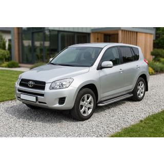 Боковые Подножки Maydos V2 (2 шт., Алюминий и Нержавейка) Toyota Rav 4 2006-2013 гг. фото 1