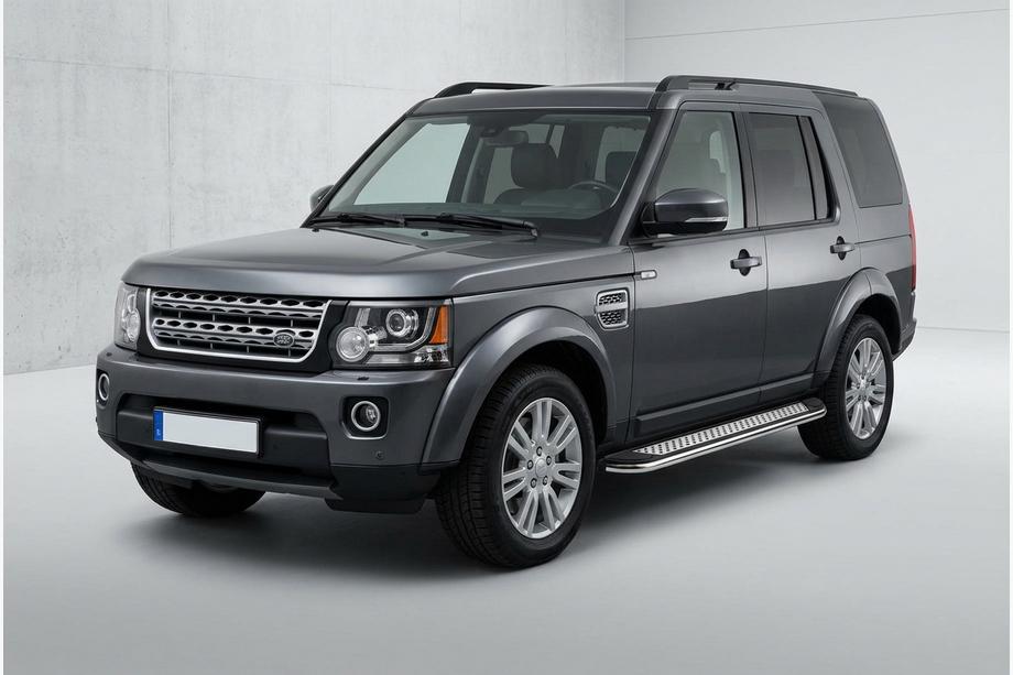 Land Rover Discovery IV 2009-2017 гг. Боковые Подножки Maydos V2 (2 шт., Алюминий и Нержавейка) Image