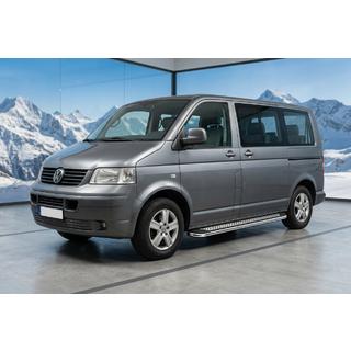 Боковые Подножки Maydos V2 (2 шт., Алюминий и Нержавейка) Volkswagen T5 Multivan 2003–2010 гг. фото 1