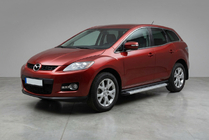 Mazda CX-7 2006-2012 гг. Боковые Подножки Maya V2 (2 шт., Алюминий) фото 1