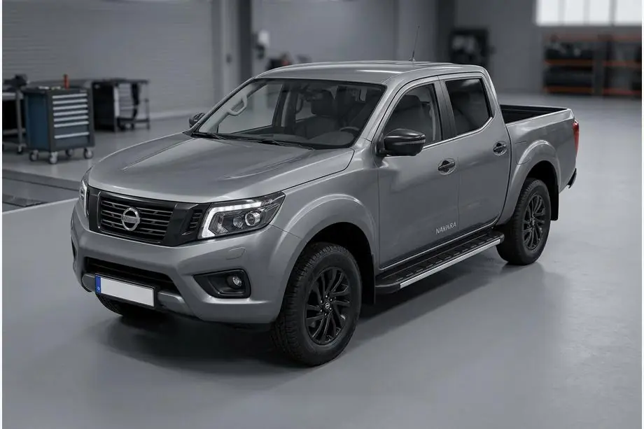 Nissan Navara/NP300 2016- гг. Боковые Подножки Duru (2 шт., Алюминий) Image
