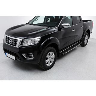 Боковые Подножки Bosphore Grey (2 шт., Алюминий) Nissan Navara/NP300 2016- гг. фото 1