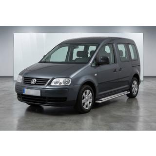 Боковые Подножки Maydos V2 (2 шт., Алюминий и Нержавейка) Volkswagen Caddy 2004-2010 гг. фото 1