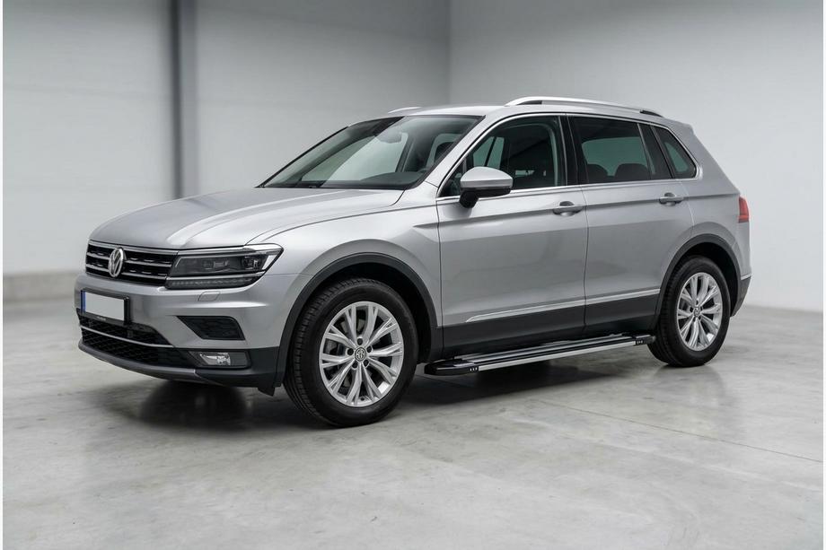 Volkswagen Tiguan 2016-2023 гг. Боковые Подножки Rainbow (2 шт., Алюминий) Image