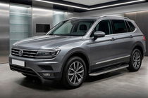 Volkswagen Tiguan 2016-2023 гг. Боковые Подножки Maydos V1 (2 шт., Алюминий) фото 1