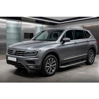 Боковые Подножки Maydos V1 (2 шт., Алюминий) Volkswagen Tiguan 2016-2023 гг. фото 1