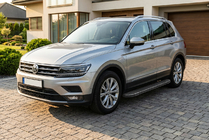 Volkswagen Tiguan 2016-2023 гг. Боковые Подножки Bosphore Black (2 шт., Алюминий) фото 1