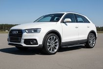 Audi Q3 2011-2019 гг. Боковые Подножки Bosphore Grey (2 шт., Алюминий) фото 1