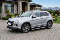 Peugeot 4008 2012-2017 гг. Боковые Подножки BlackLine (2 шт, Алюминий) фото 1