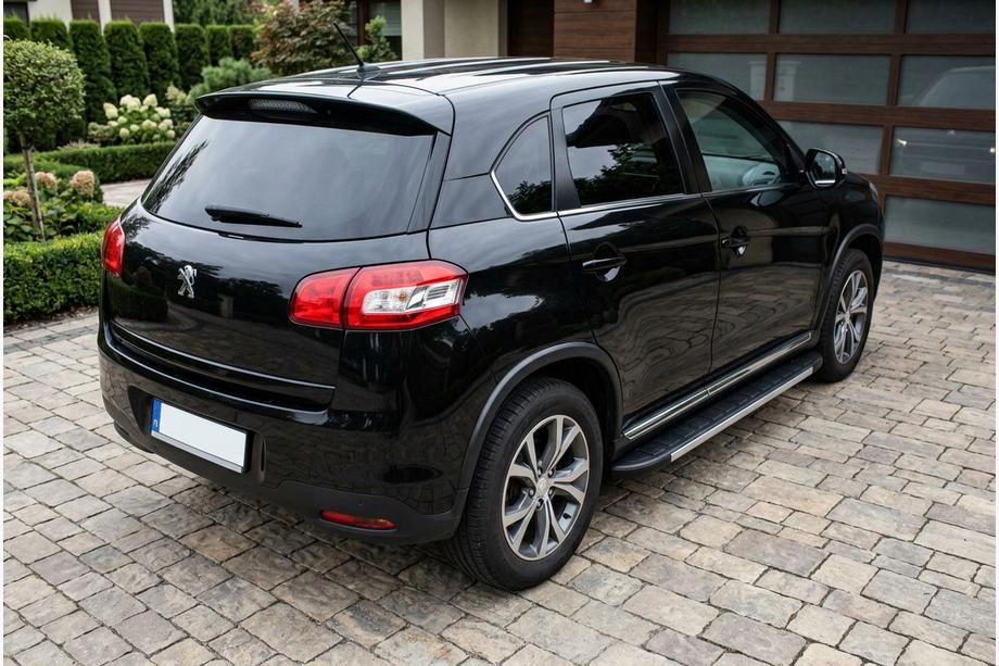 Peugeot 4008 2012-2017 гг. Боковые Подножки Duru (2 шт., Алюминий) Image
