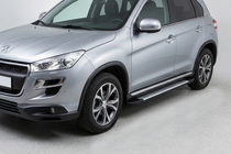 Peugeot 4008 2012-2017 гг. Боковые Подножки Тип X5 (2 шт., Алюминий) фото 1