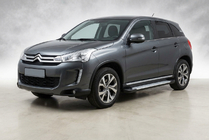 Citroen C-4 Aircross 2012-2017 гг. Боковые Подножки Тип X5 (2 шт., Алюминий) фото 1
