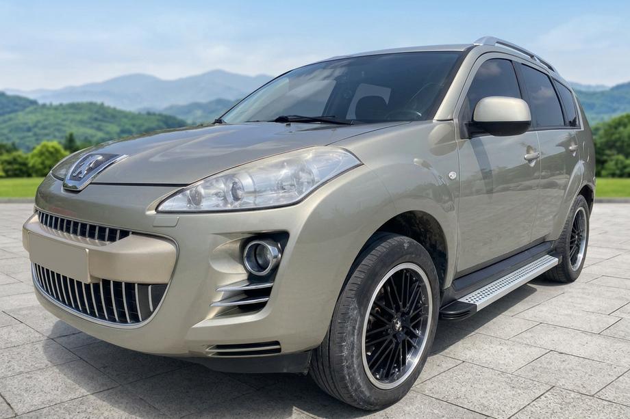 Peugeot 4007 2007-2013 гг. Боковые Подножки Maya V2 (2 шт., Алюминий) Image
